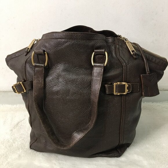 Yves Saint Laurent Brown Leather Bag Gold Hardware - Picture 1 of 16